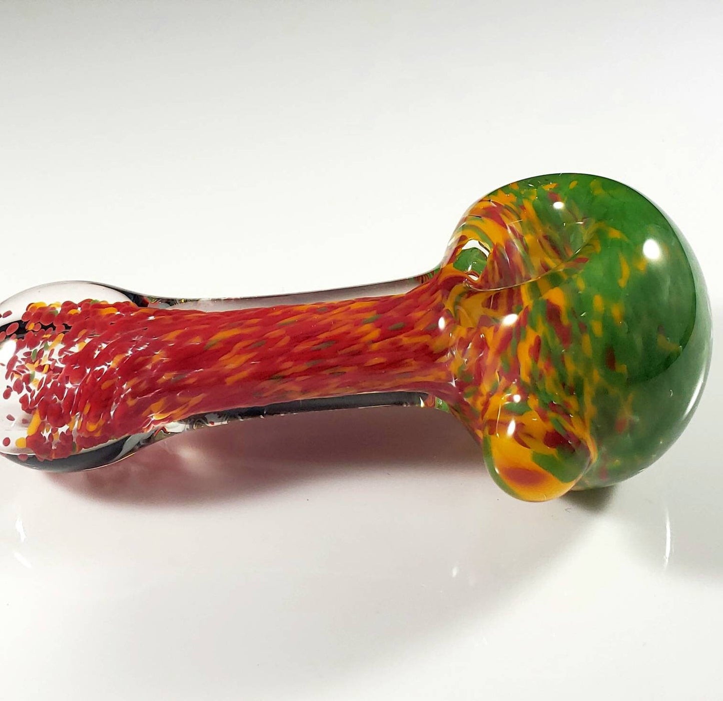 Rasta Frit Fade Pipe / Rasta Glass Pipe / Smoking Bowl / Red Green Yellow Pipe