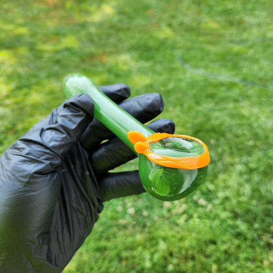 Ninja Pipe / Turtle Bowl / Michelangelo / Glass Pipe / Smoking Bowl / Orange