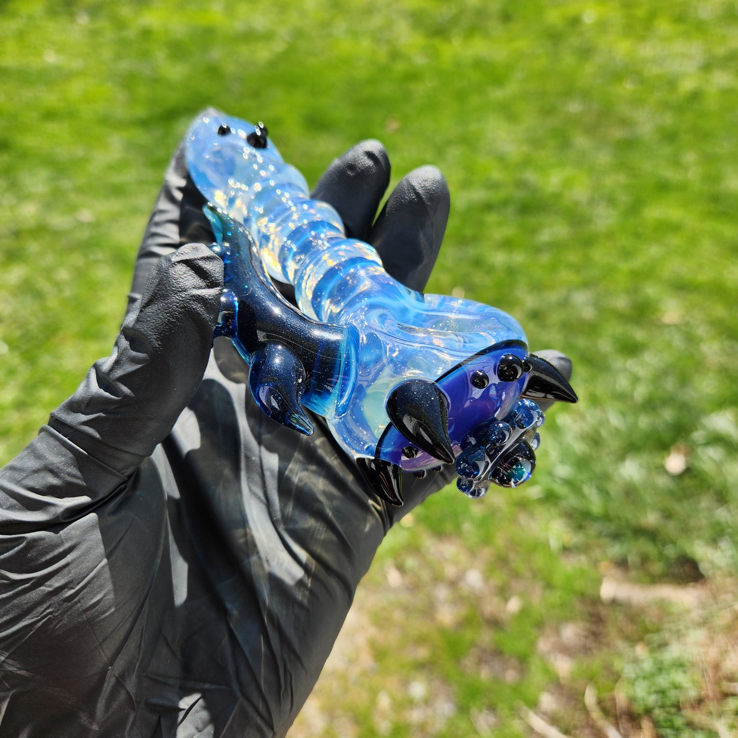 Hellstar Horned Relic Glass Pipe – Nebula Worm Pipe w/ Cosmic Attachment