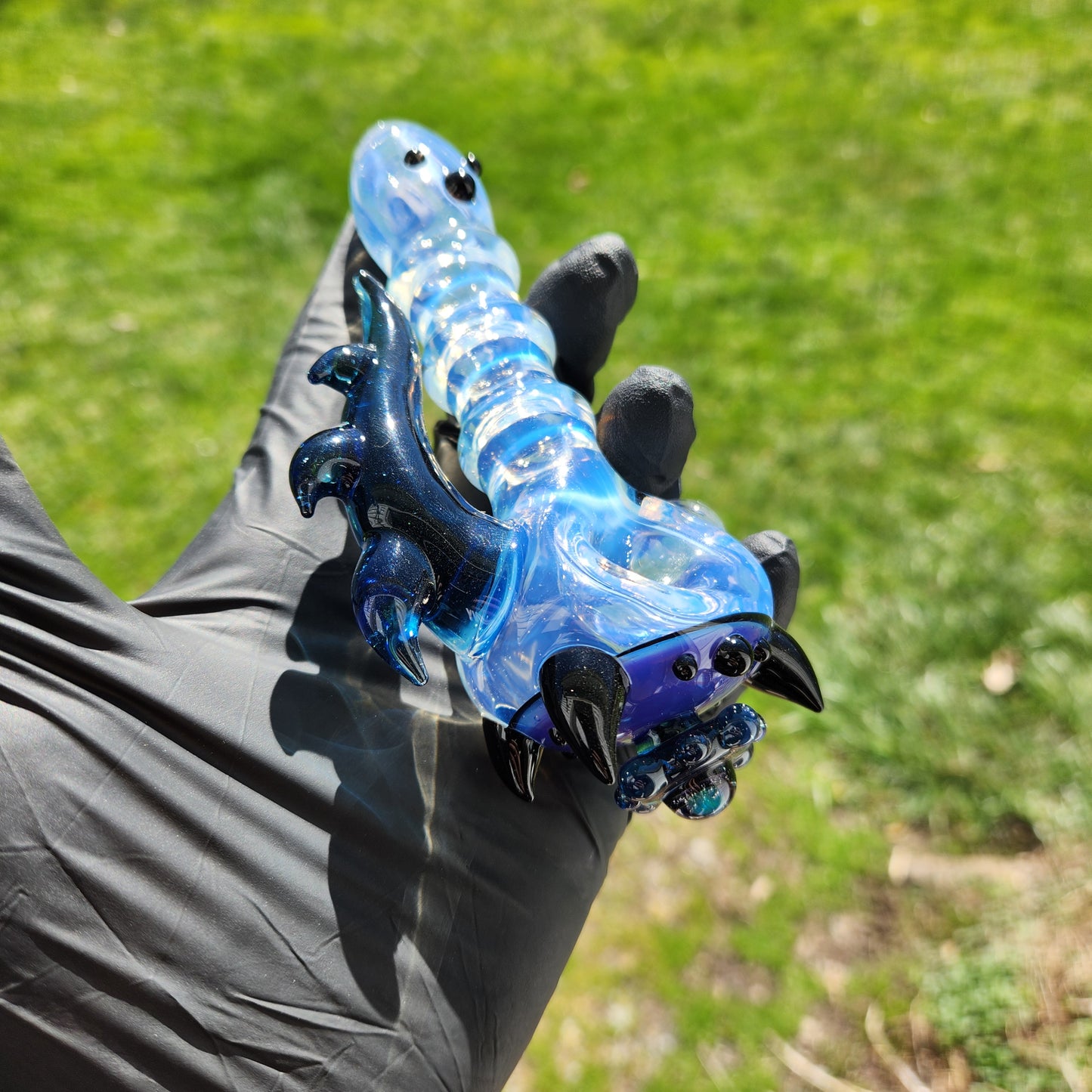 Hellstar Horned Relic Glass Pipe – Nebula Worm Pipe w/ Cosmic Attachment