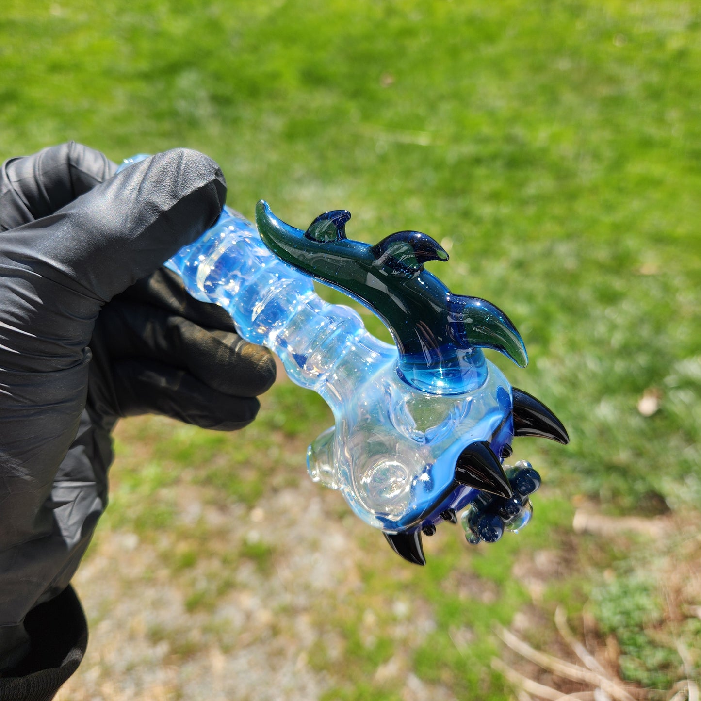 Hellstar Horned Relic Glass Pipe – Nebula Worm Pipe w/ Cosmic Attachment