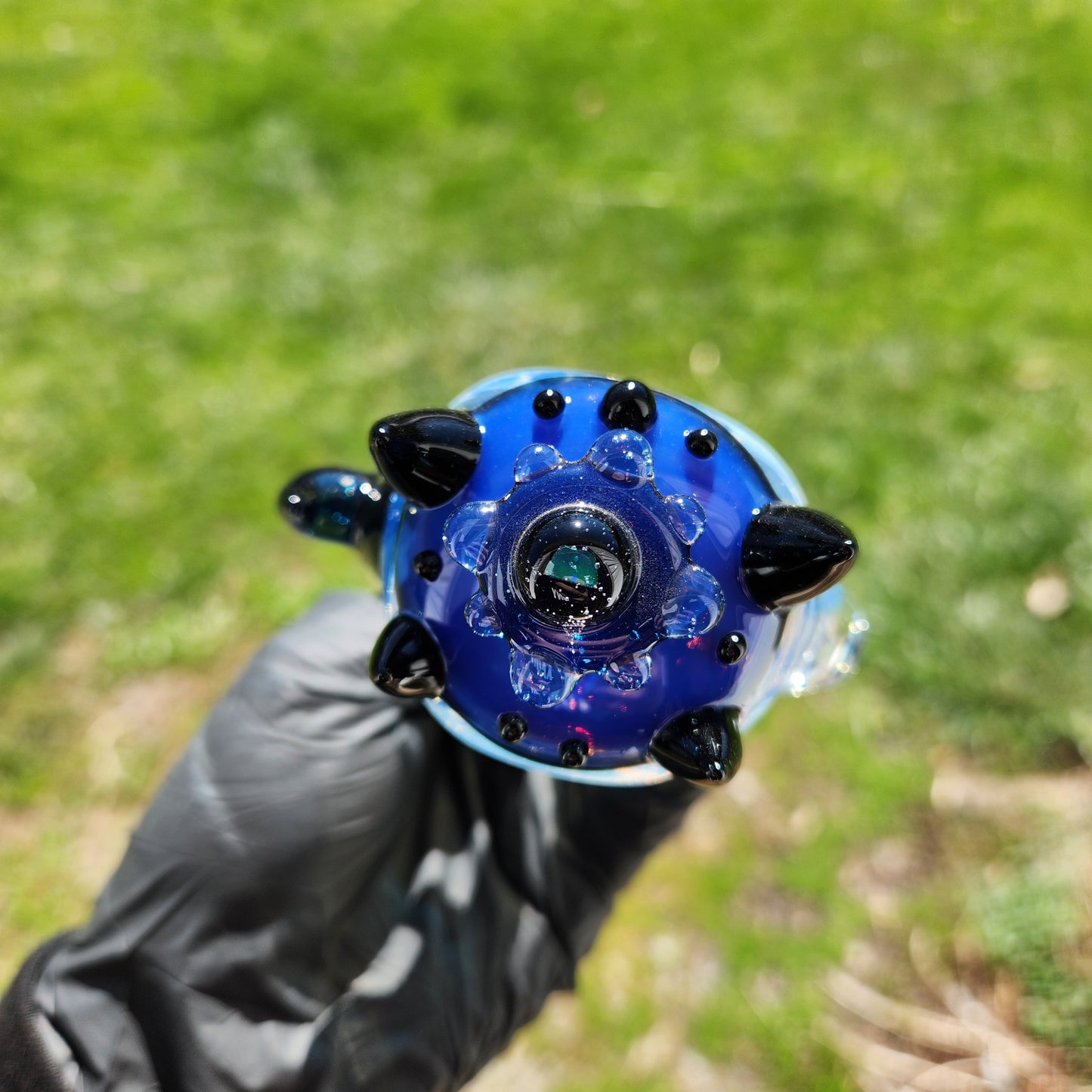 Hellstar Horned Relic Glass Pipe – Nebula Worm Pipe w/ Cosmic Attachment