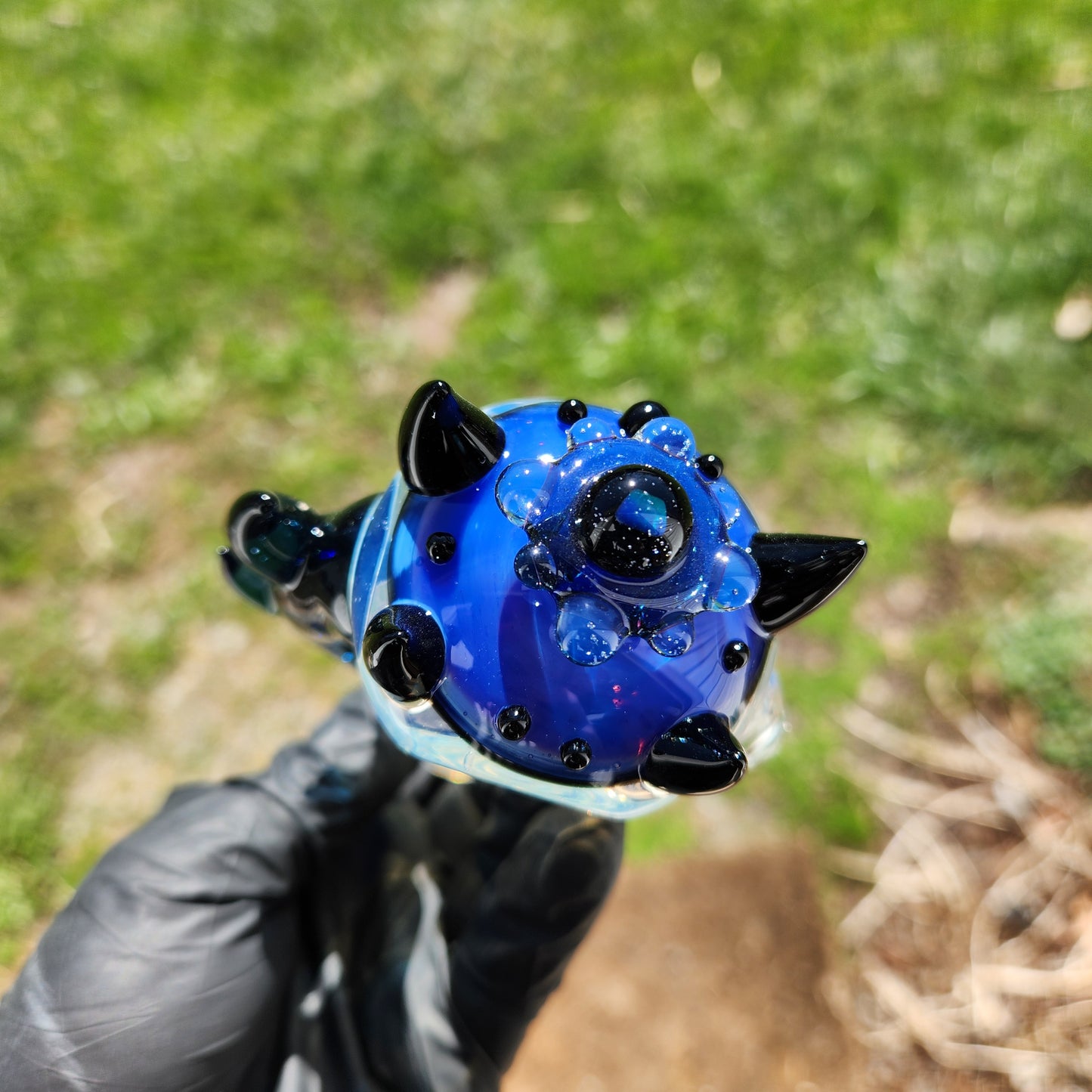 Hellstar Horned Relic Glass Pipe – Nebula Worm Pipe w/ Cosmic Attachment
