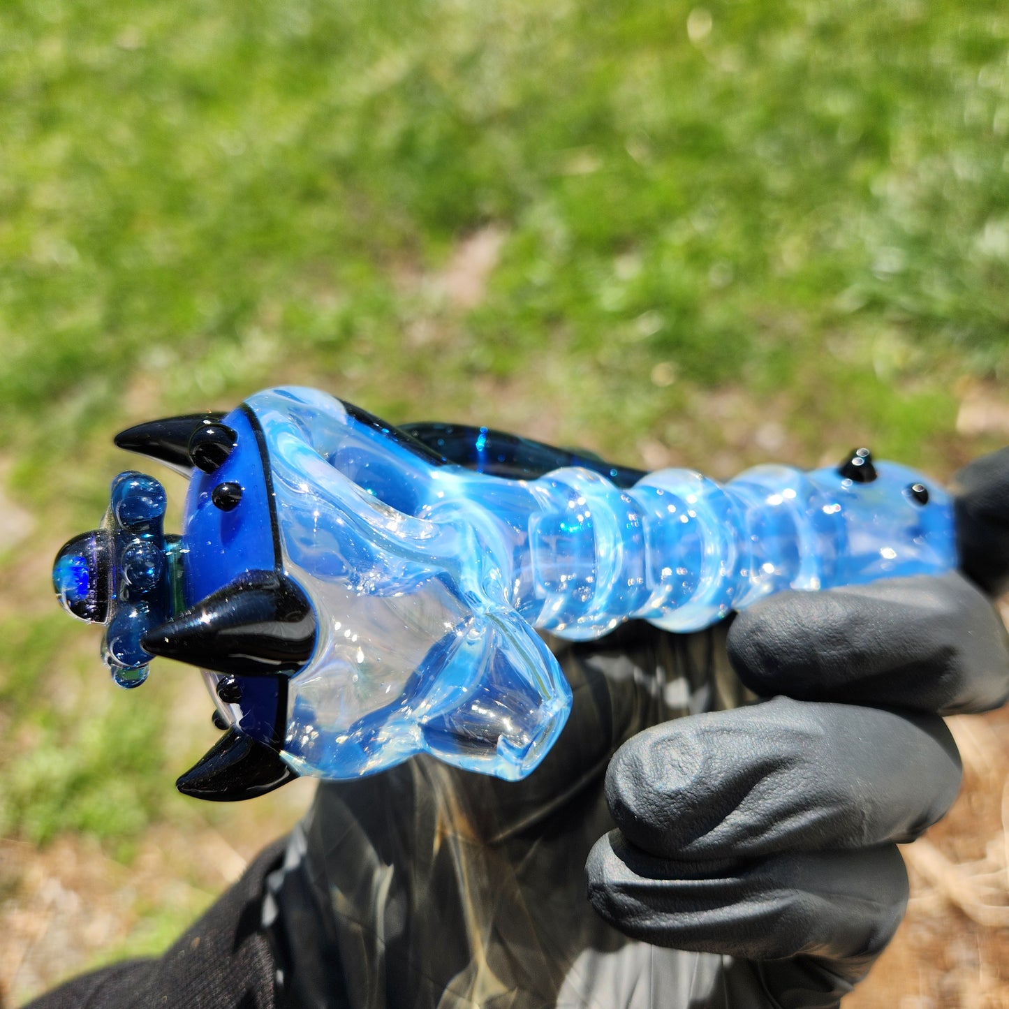 Hellstar Horned Relic Glass Pipe – Nebula Worm Pipe w/ Cosmic Attachment