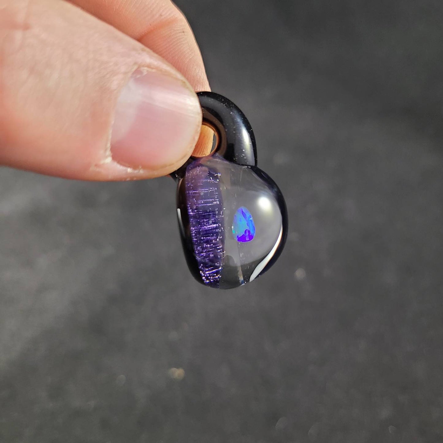 Space Opal Glass Pendant / Glass Necklace / Jewelry / Glass Art / Galaxy Glass