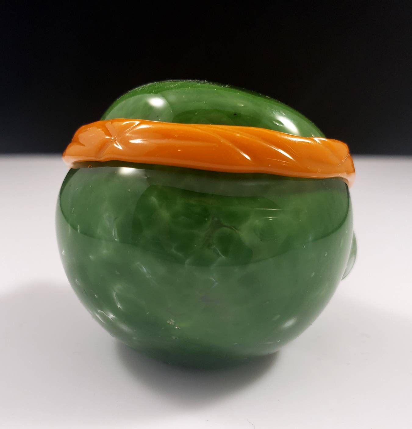 Ninja Pipe / Turtle Bowl / Michelangelo / Glass Pipe / Smoking Bowl / Orange