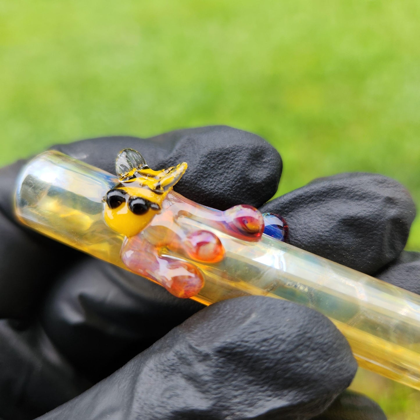Handcrafted Honey Bee Stick / Bee Pipe / Glass Smoking Pipe / Honey Bee / Smoking Bowl / Honey Drip / Glass Art