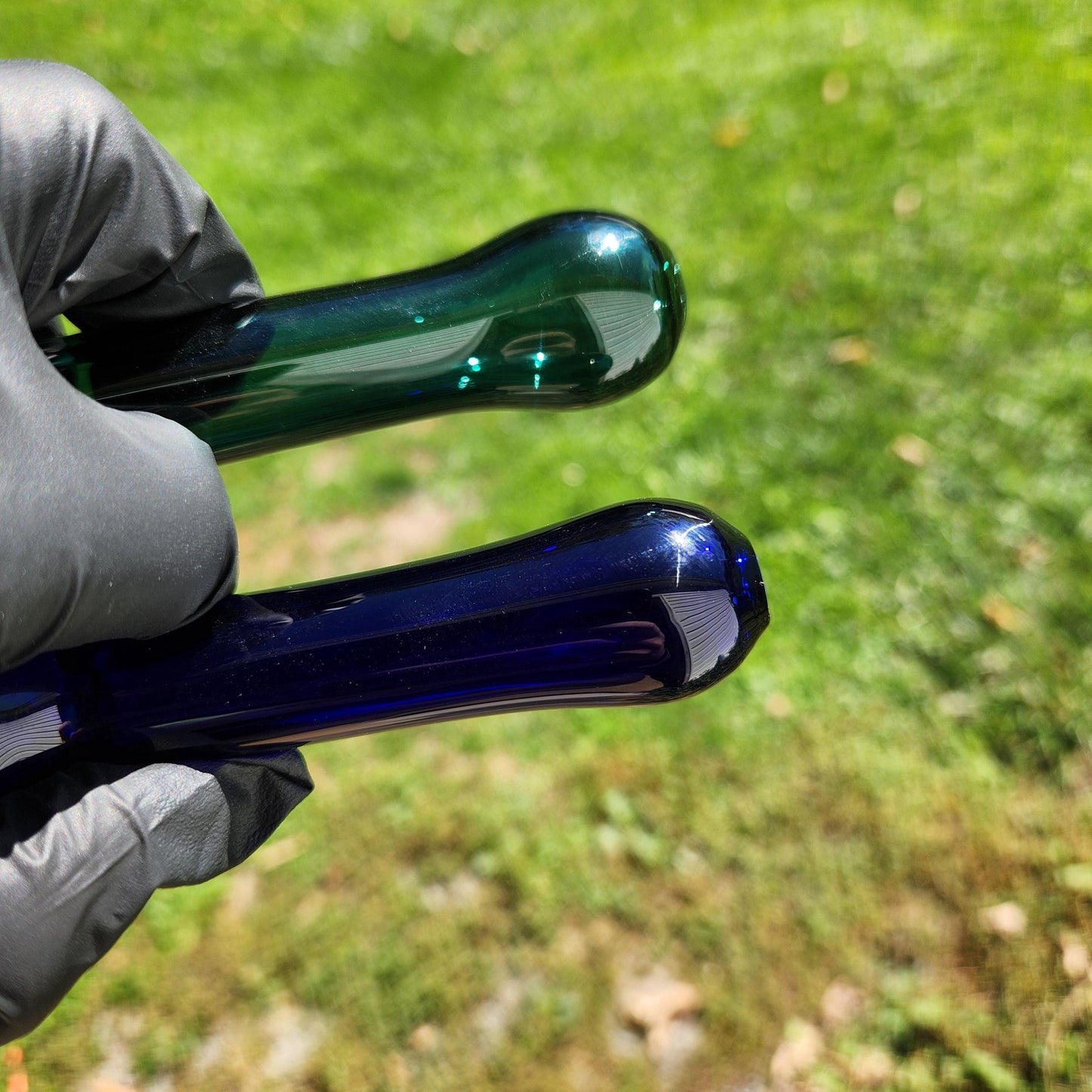 Budget-Friendly Pocket Pipe – Solid Forest Green Glass – 3.5” Everyday Carry, Simple and Durable Smoking Piece