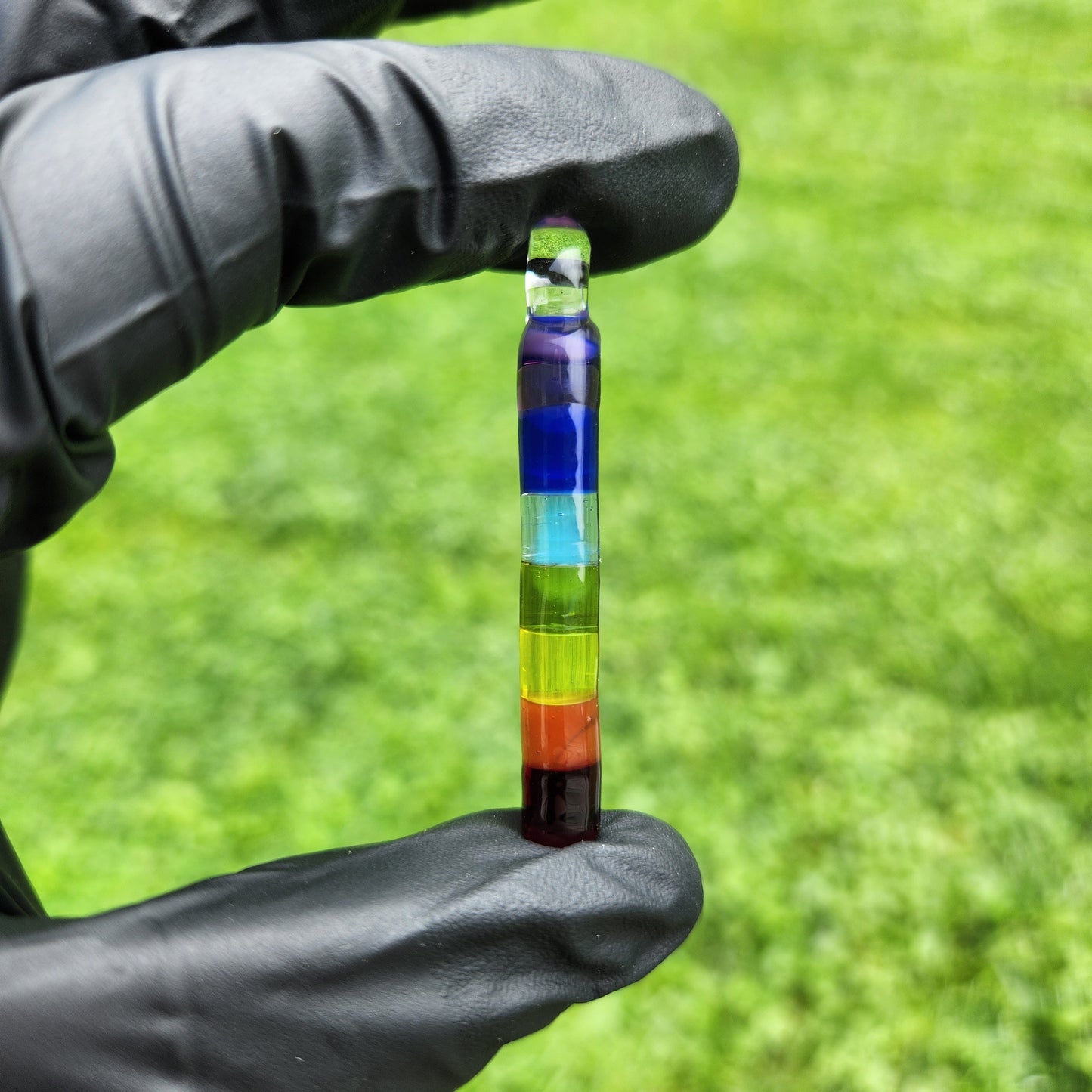 Rainbow Chakra Totem Necklace / Glass Pendant / Glass Jewelry / Horse / Purple / Art / Blue / Green / Yellow / Orange / Red / Yogi