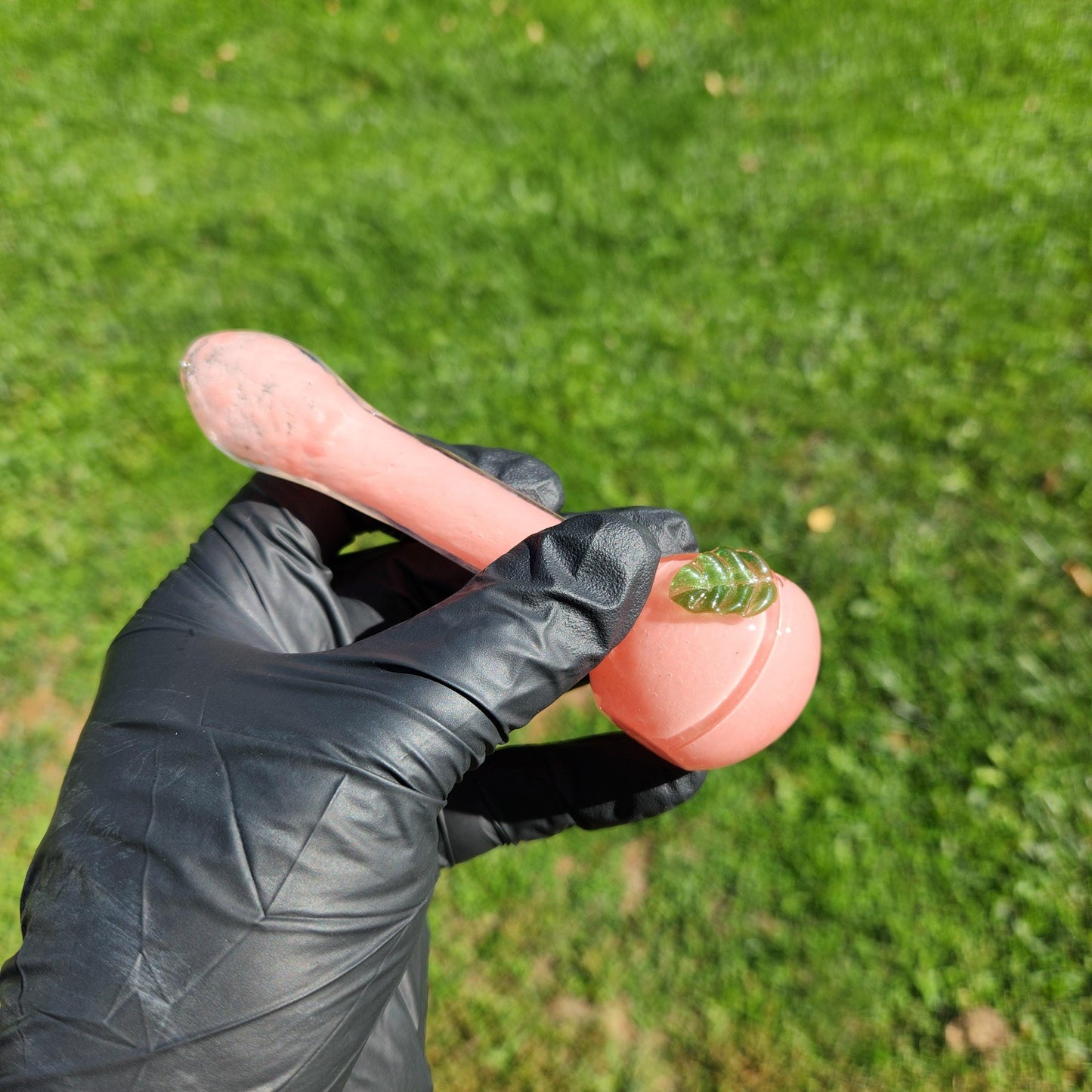 Handmade Peach Glass Pipe / Peachy Pipe / Pink Bowl / Fruit Pipe / Glass Pipe / Smoking Bowl / Frit Pipe / Peach / Pink / Pink Pipe / Girly