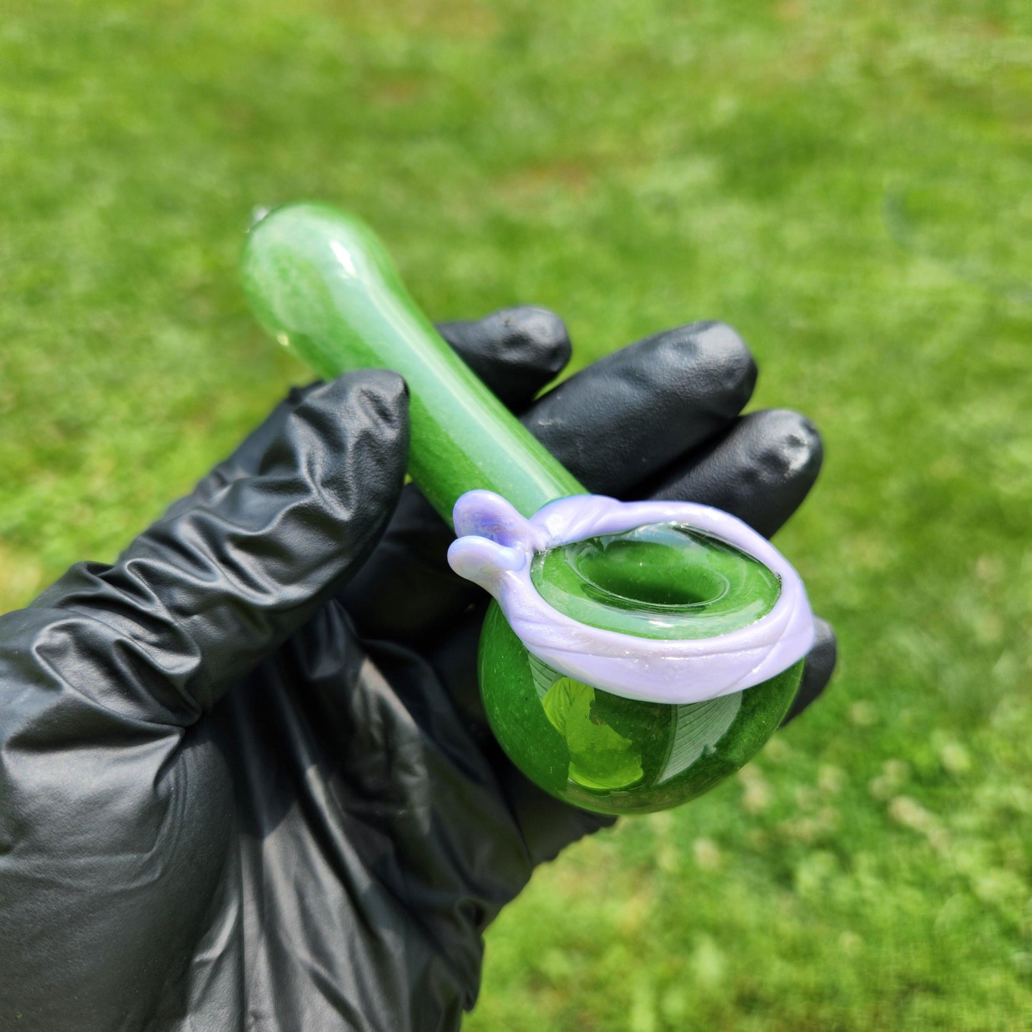 Ninja Pipe / Turtle Bowl / Donatello / Glass Pipe / Smoking Bowl / Purple / Green