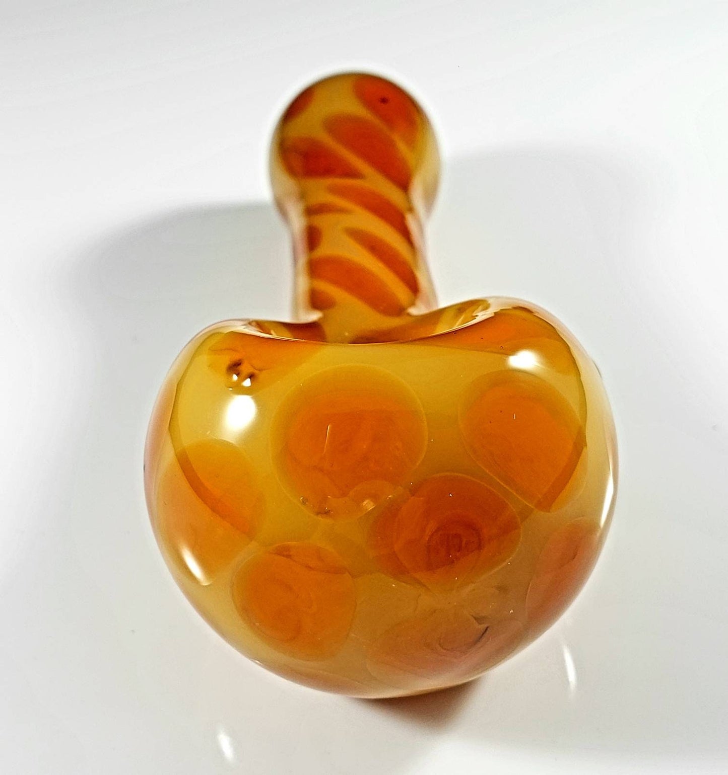 Giraffe Print Glass Pipe | Tan & Amber Animal Pattern | Safari-Inspired Hand Blown Smoking Bowl | Unique Nature Glass Art