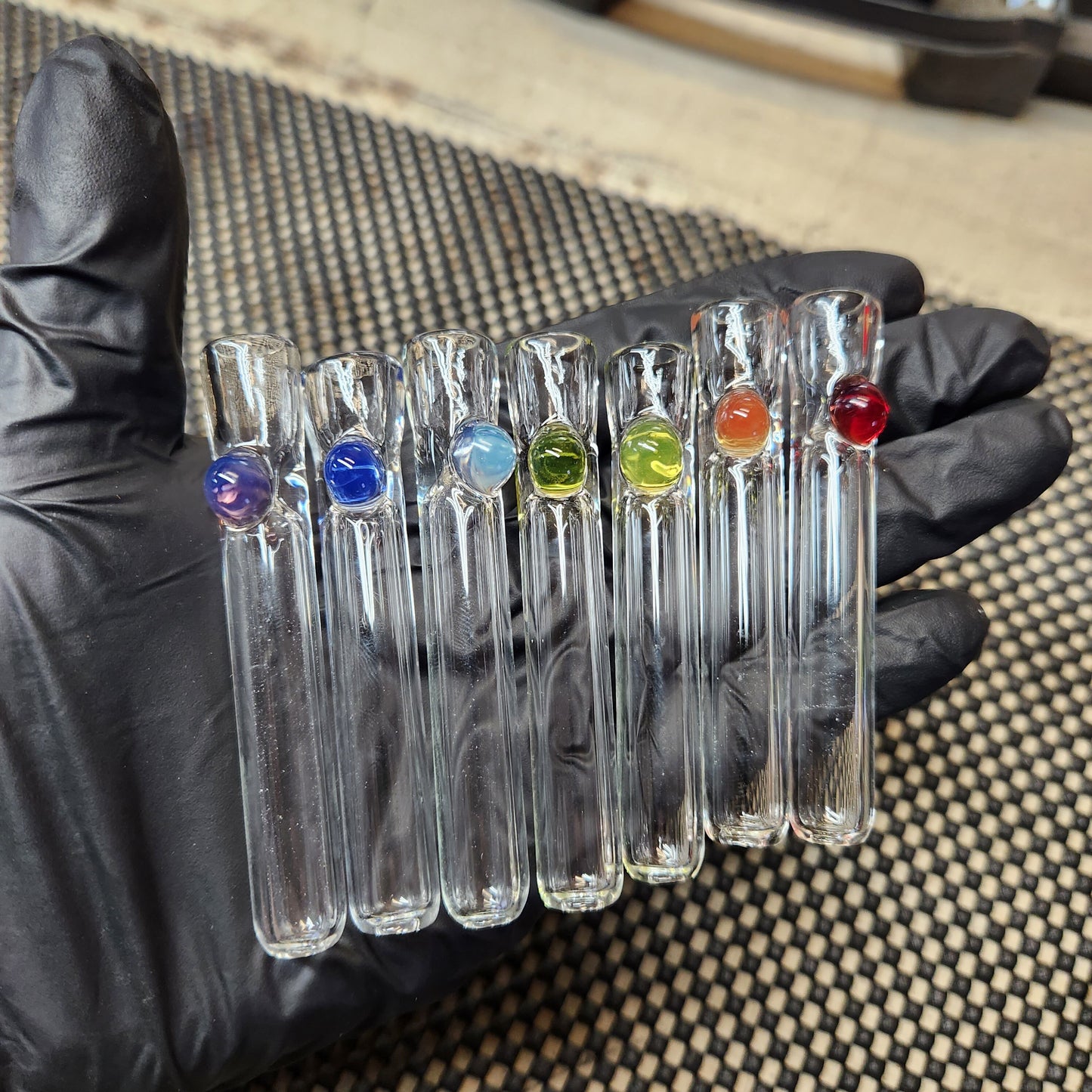 Rainbow Colors Bowl / Glass Smoking Pipe / Green / Blue / Pink / Red / Purple / Yellow / Orange