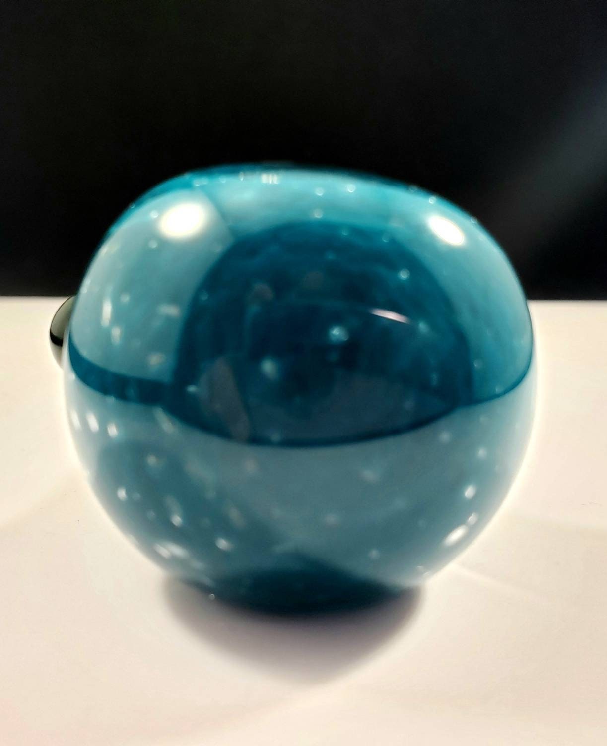 Blue Spruce Glass Frit Pipe / Blue Frit Bowl / Glass Pipe / Smoking Bowl / Blue / Teal