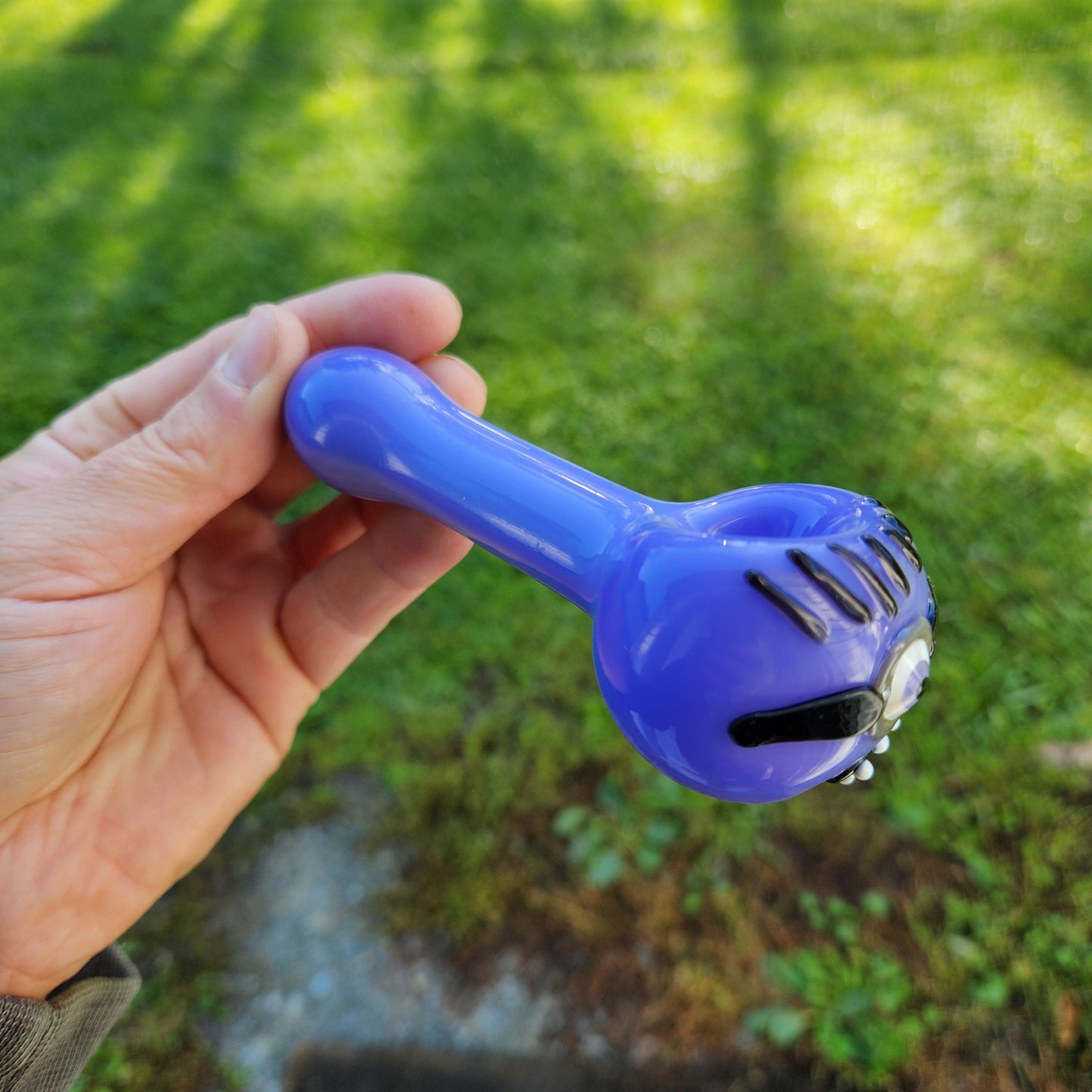 Glass Minion Pipe / Glass Smoking Pipe / Purple pipe / Smoking Bowl