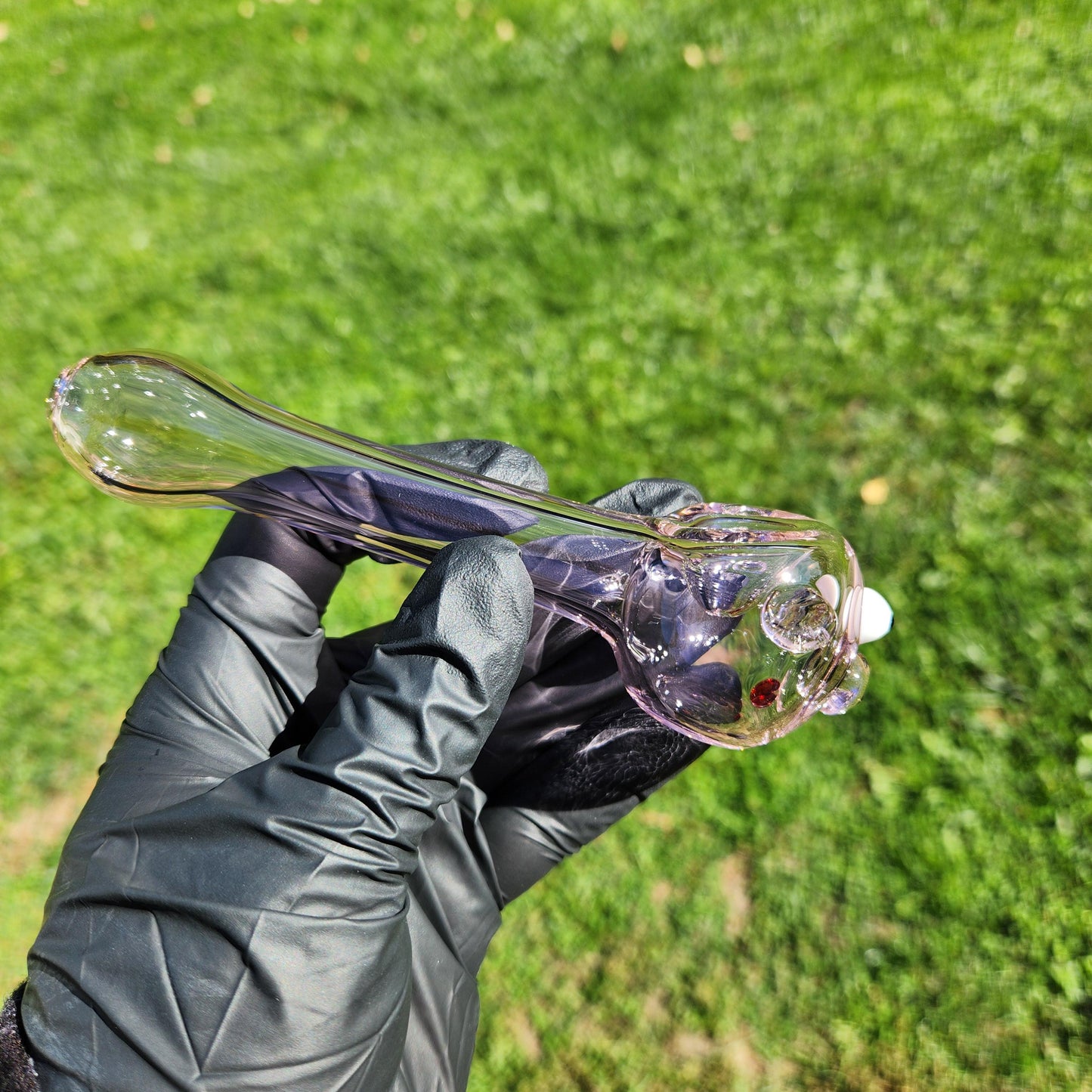 Pink Pig Glass Pipe – 4” Cute Animal Hand Pipe with Pig Face – Kawaii Glass – Handmade Piggy Smoking Pipe – Fun Animal Pipe Gift