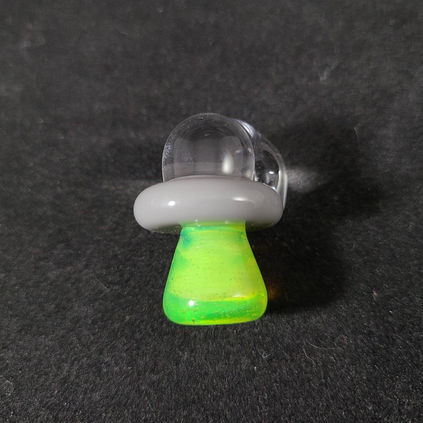 UFO Glass Pendant / Alien Necklace / Art Jewelry / Flying Saucer / Green Glass / Space Aliens