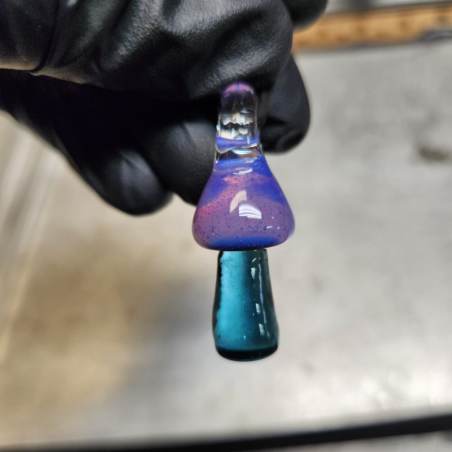 Glass Mushroom Pendant / Mushroom Necklace / Jewelry / Pink / Purple / Blue / Art / Shroom