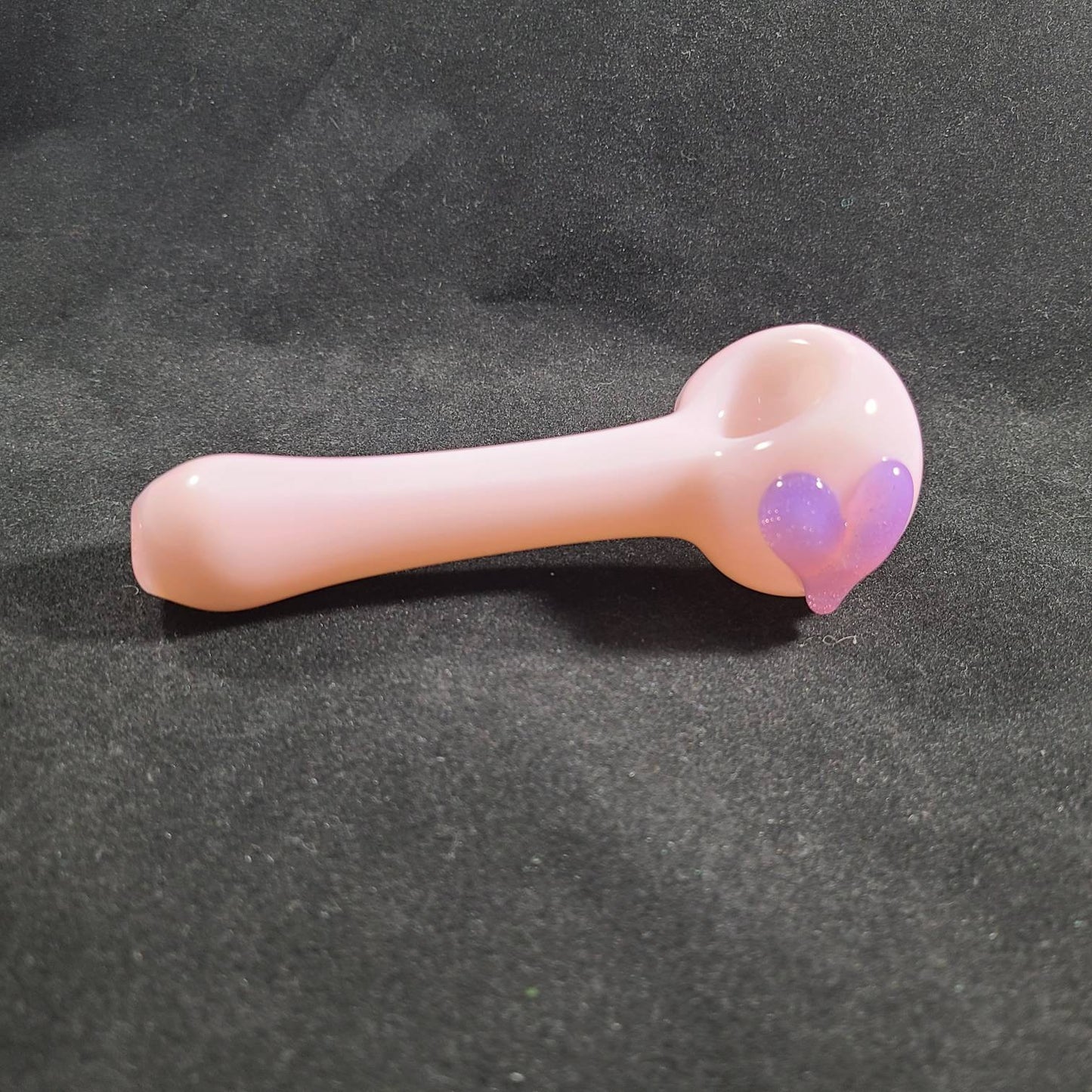 Purple Heart Pipe / Pink Glass Smoking Bowl / Valentine / Love / Girly