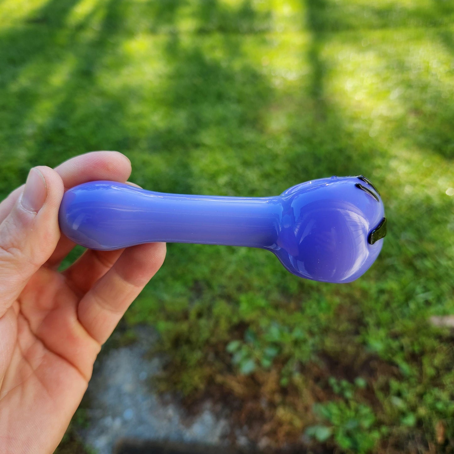 Glass Minion Pipe / Glass Smoking Pipe / Purple pipe / Smoking Bowl