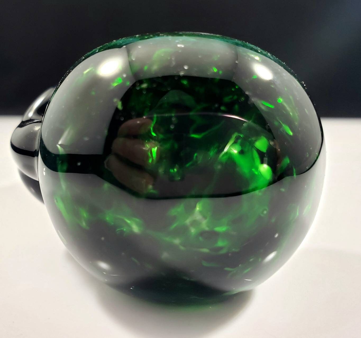 Leaf Glass Pipe / Leafy Bowl / Glass Pipe / Smoking Bowl / Green / Blue