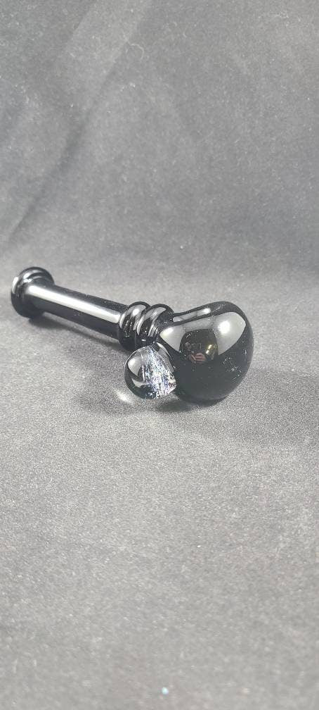 Galaxy Pipe / Space Glass / Glass Smoking Bowl / Dichroic Vortex / Black / Sparkle