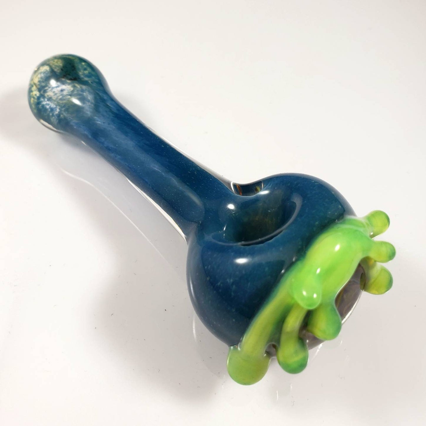 Slime Pipe / Honeycomb with Slime Glass Pipe / Blue Frit Bowl / Glass Pipe / Smoking Bowl / Slime / Blue