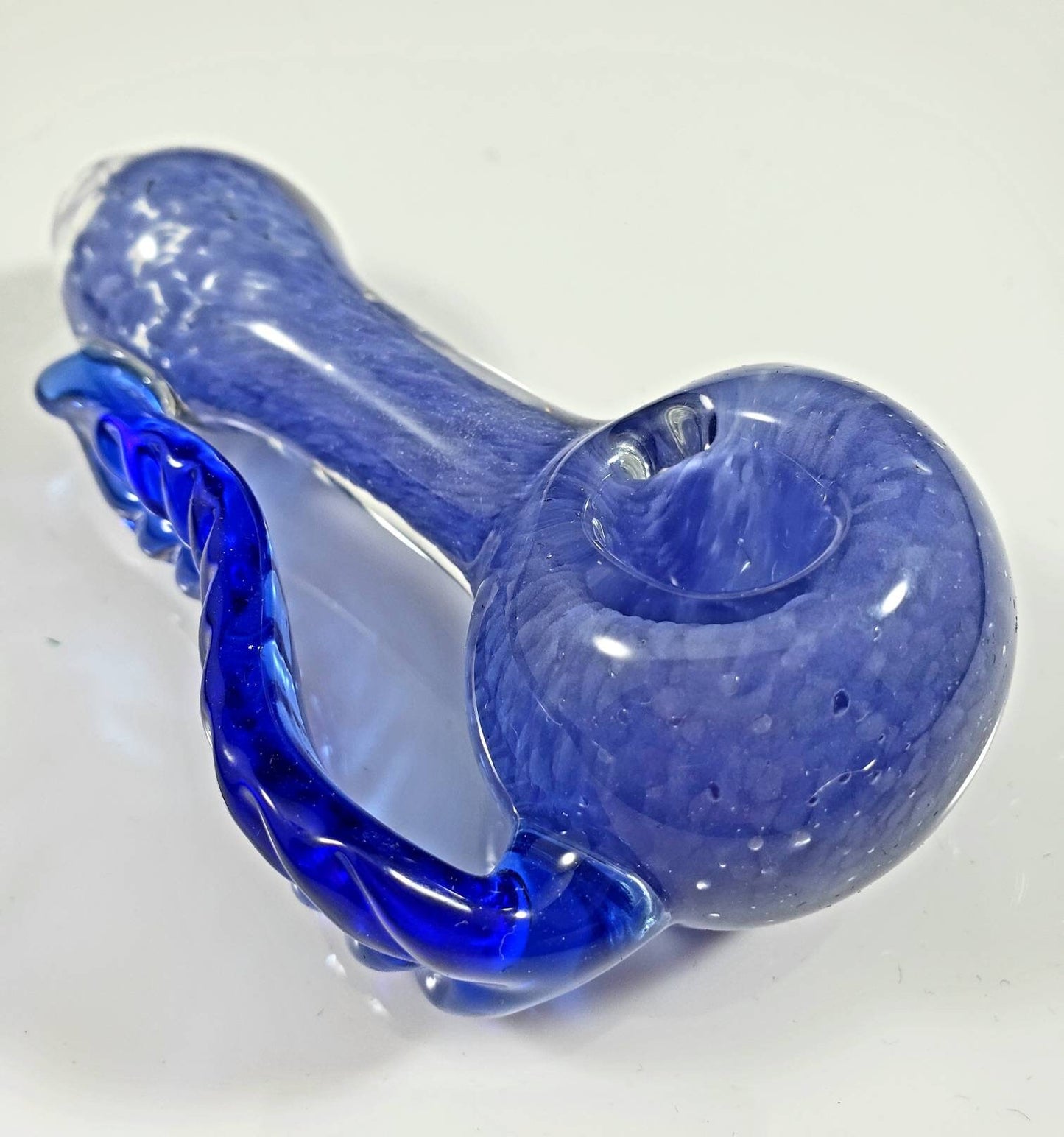 Leaf Glass Pipe / Leafy Bowl / Glass Pipe / Smoking Bowl / Green / Blue