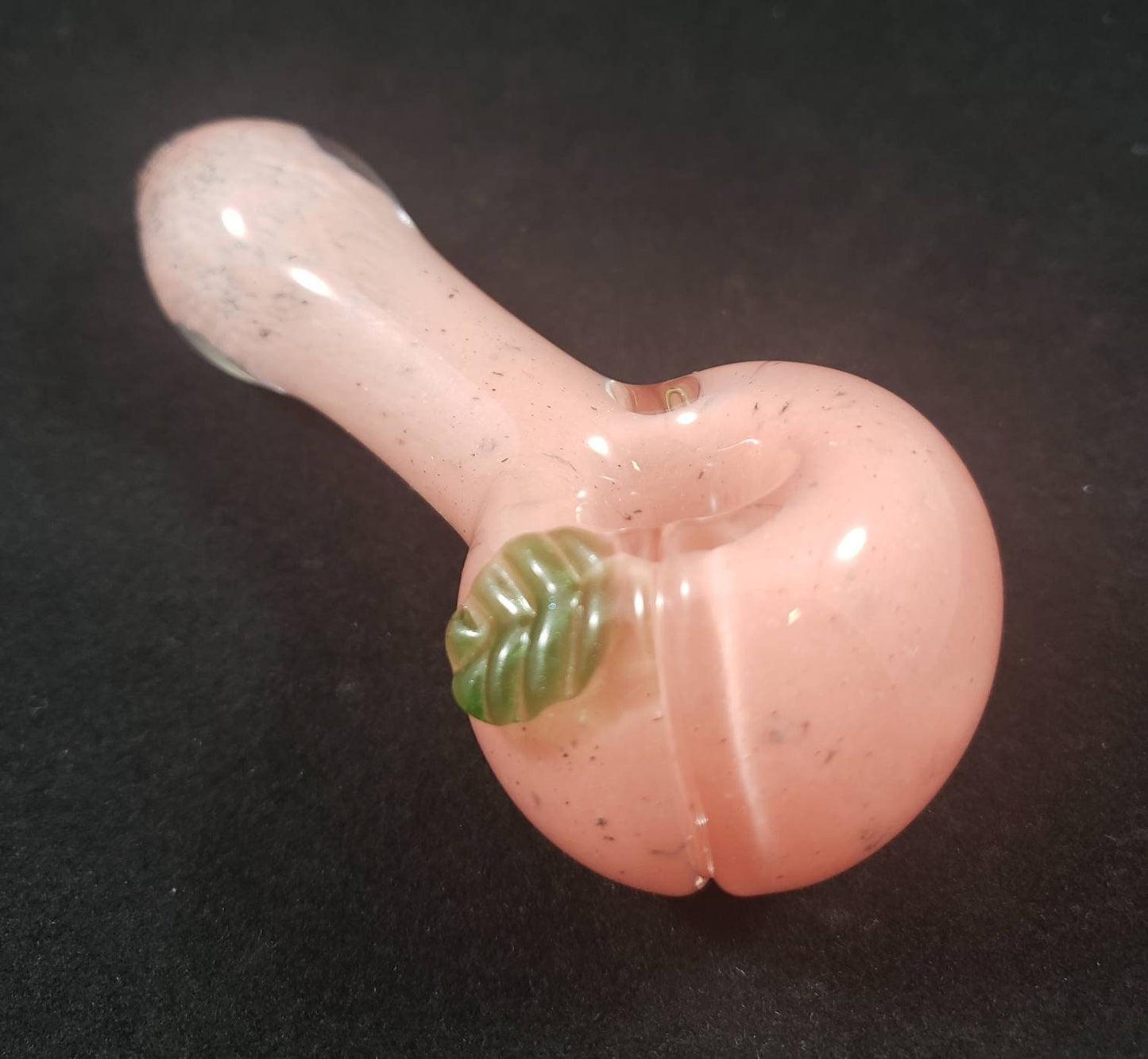 Handmade Peach Glass Pipe / Peachy Pipe / Pink Bowl / Fruit Pipe / Glass Pipe / Smoking Bowl / Frit Pipe / Peach / Pink / Pink Pipe / Girly