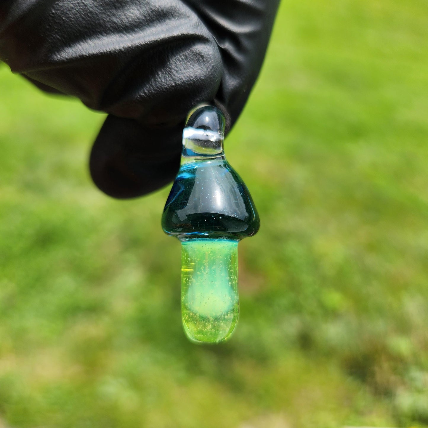 Custom Mushroom Pendant – Build Your Own Color Combo! Rainbow Cap & Stem Options – Handmade Glass Charm on Suede Necklace