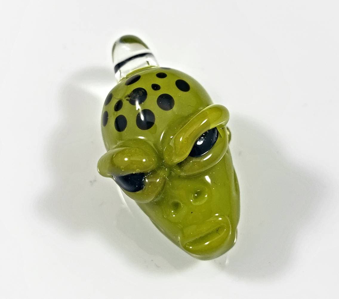 Alien Head Pendant / Alien Necklace / Extra-Terrestrial / Green
