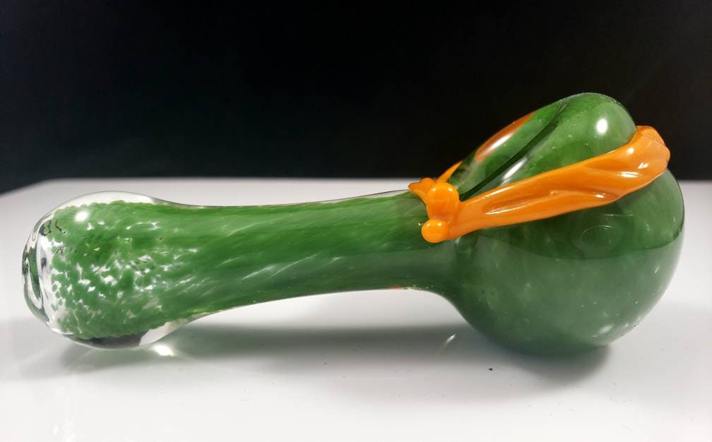 Ninja Pipe / Turtle Bowl / Michelangelo / Glass Pipe / Smoking Bowl / Orange