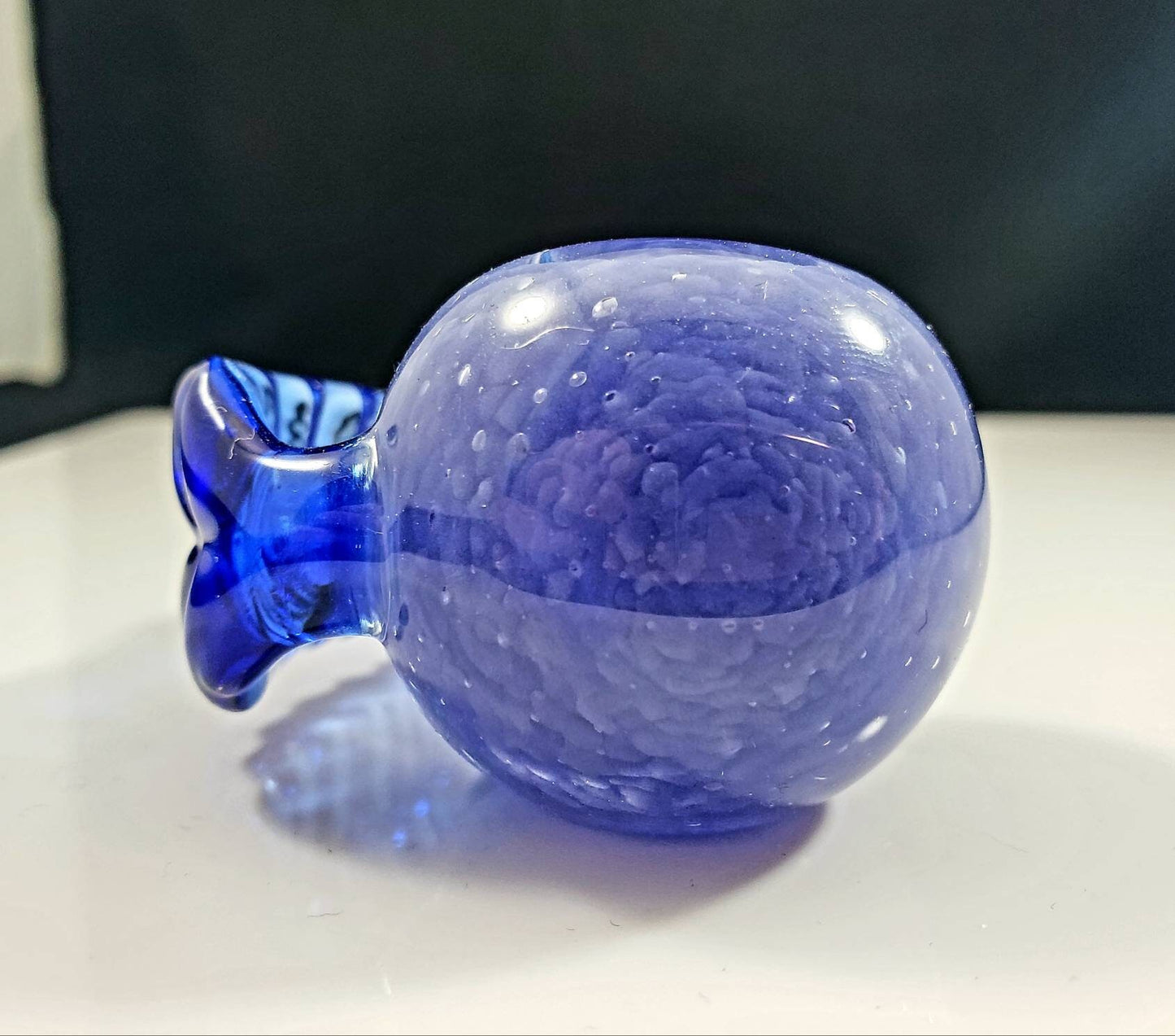 Leaf Glass Pipe / Leafy Bowl / Glass Pipe / Smoking Bowl / Green / Blue