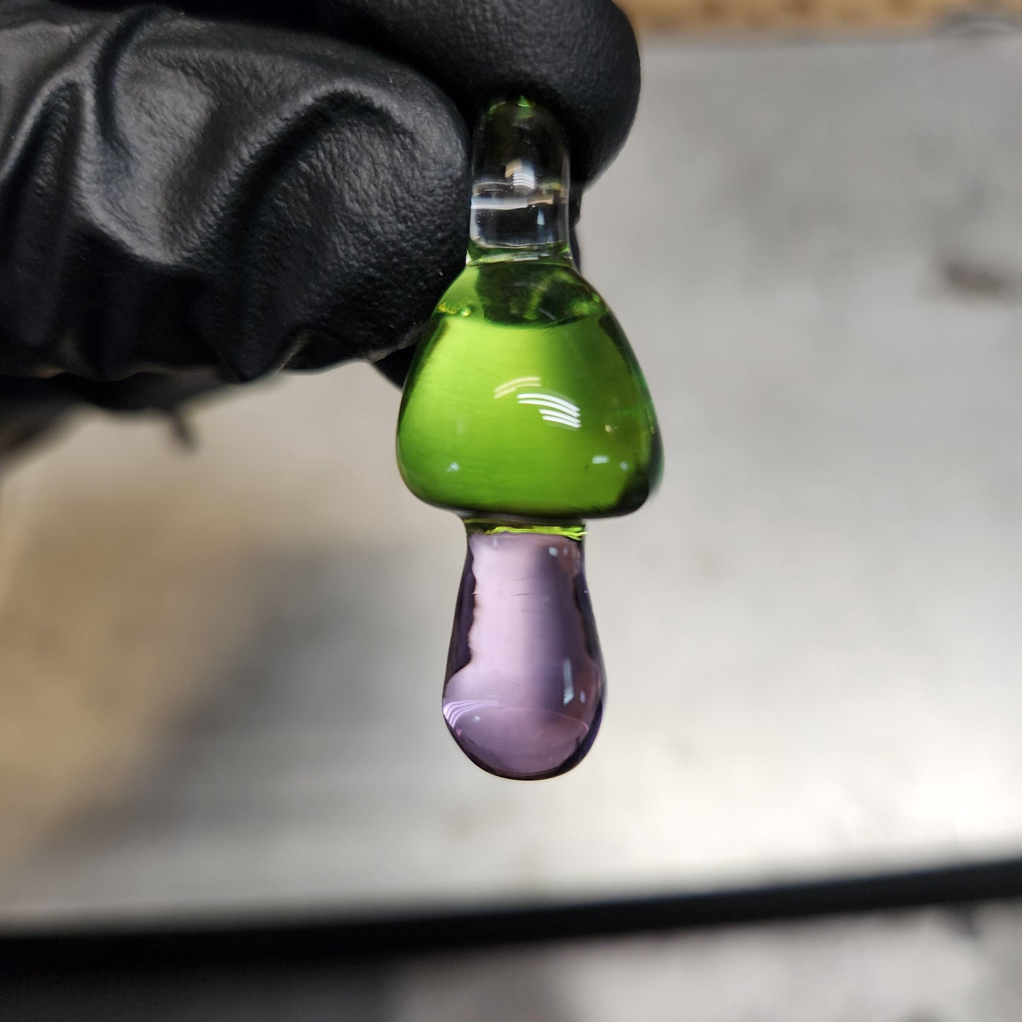 Custom Mushroom Pendant – Build Your Own Color Combo! Rainbow Cap & Stem Options – Handmade Glass Charm on Suede Necklace