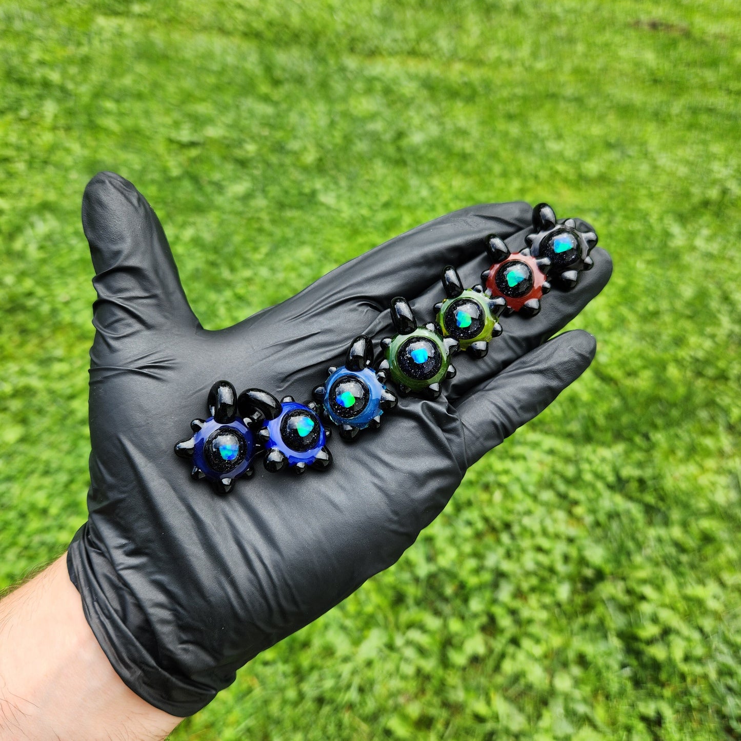 Space Galaxy Opal Necklace /Glass Pendant / Purple /Blue / Rainbow Glass / Universe / Stars / Jewelry / Art / Space Glass / Glass Galaxy